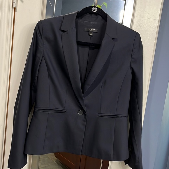 Blazer Ann Taylor Doppiopetto Nero – Taglia 12 – Nuovo Senza Etichette